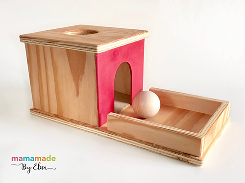 Wooden Montessori Object Permanence Box