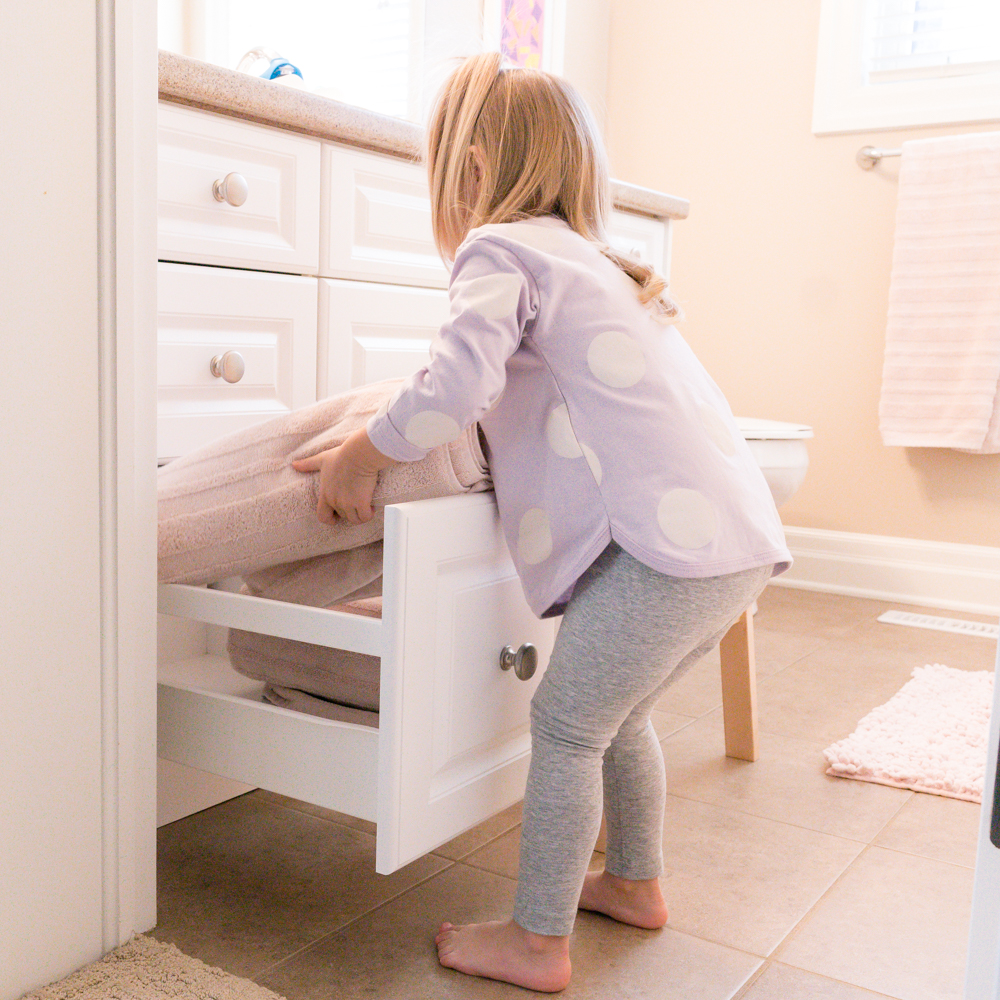 Toddler Getting Towel